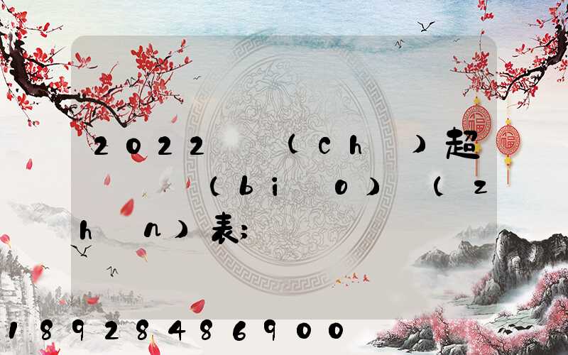 2022貨車(chē)超載處罰標(biāo)準(zhǔn)表