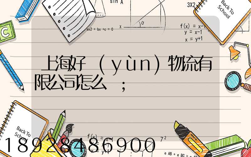 上海好運(yùn)物流有限公司怎么樣