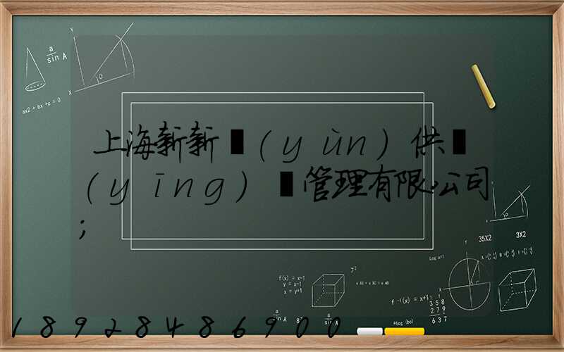上海新新運(yùn)供應(yīng)鏈管理有限公司