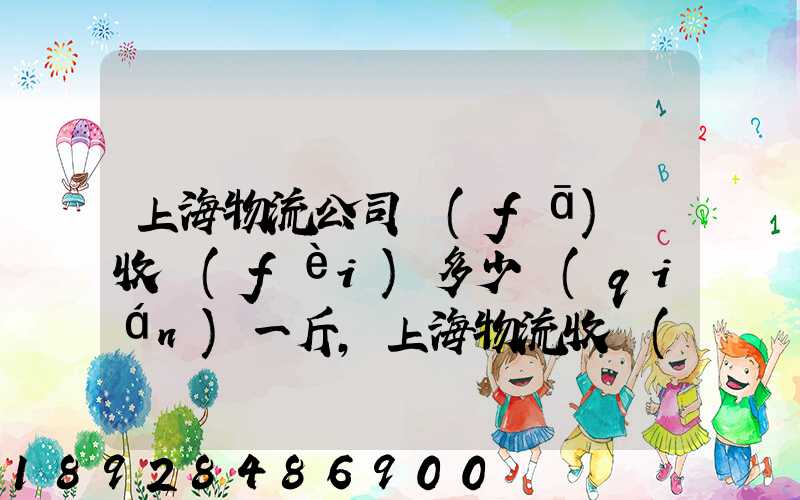 上海物流公司發(fā)貨收費(fèi)多少錢(qián)一斤,上海物流收費(fèi)標(biāo)準(zhǔn)