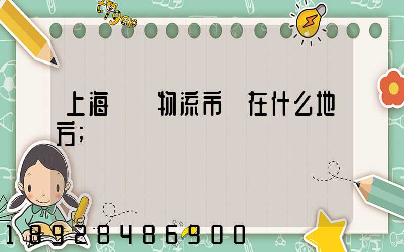 上海貨運物流市場在什么地方