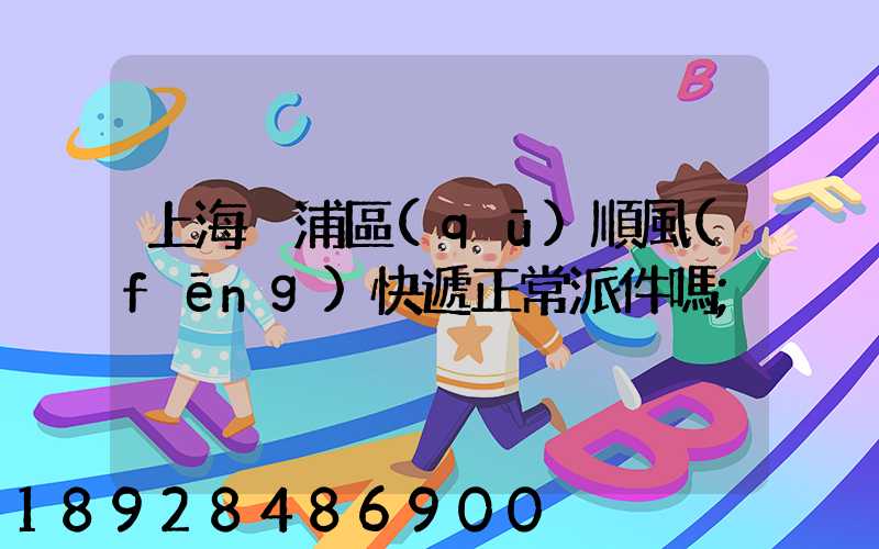 上海黃浦區(qū)順風(fēng)快遞正常派件嗎
