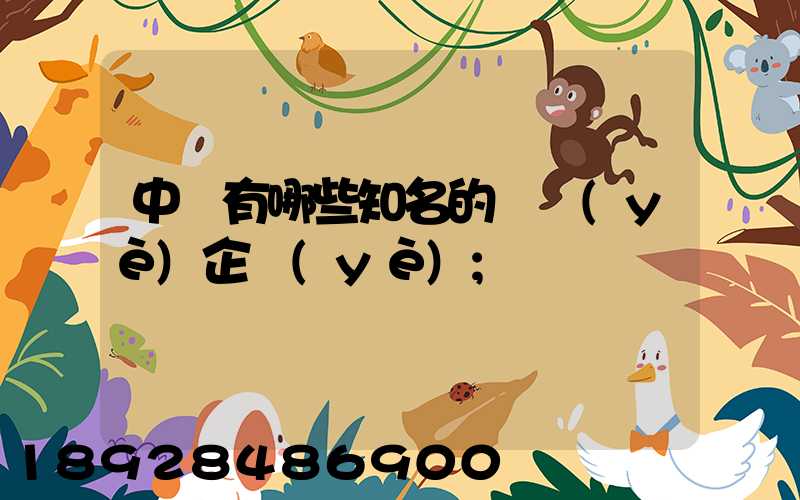 中國有哪些知名的農業(yè)企業(yè)