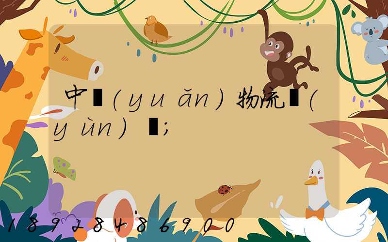 中遠(yuǎn)物流運(yùn)輸