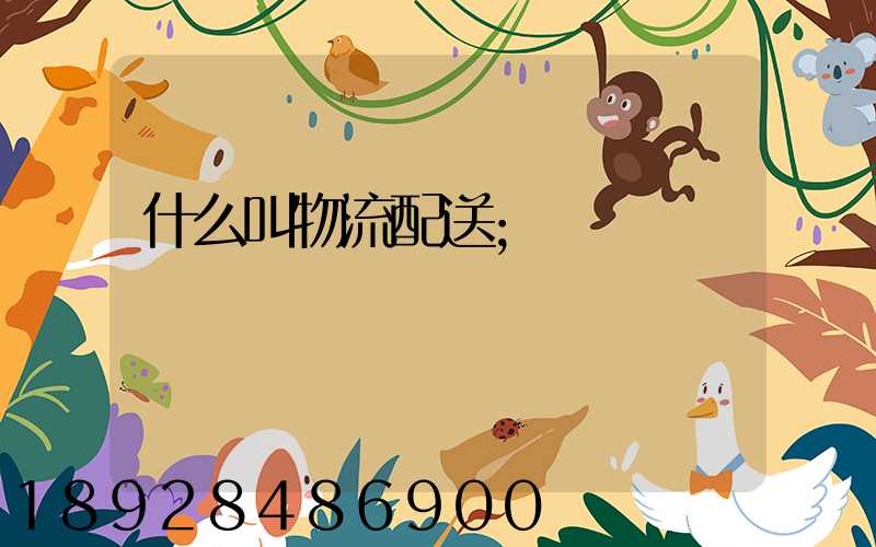 什么叫物流配送