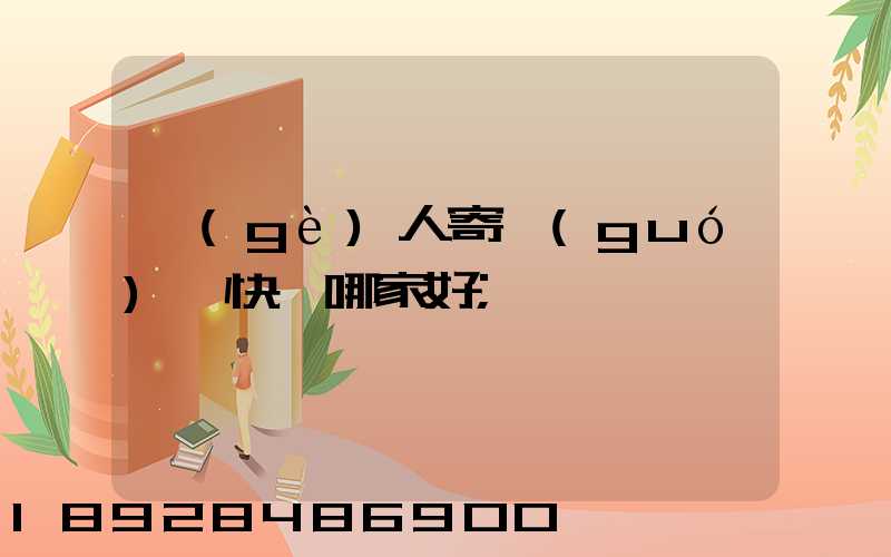 個(gè)人寄國(guó)際快遞哪家好