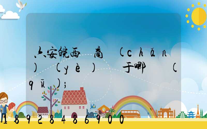 六安皖西電商產(chǎn)業(yè)園屬于哪個區(qū)