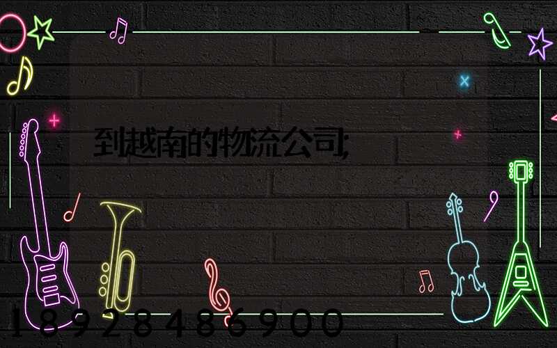 到越南的物流公司