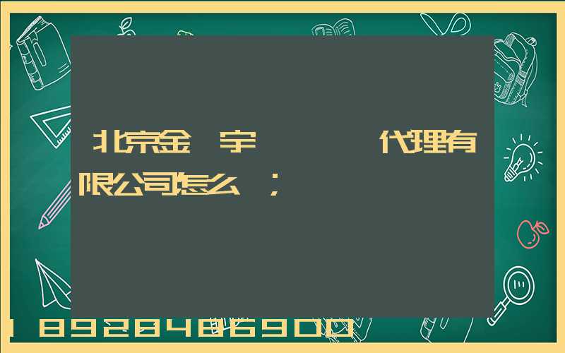 北京金開宇國際貨運代理有限公司怎么樣