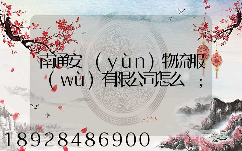 南通安運(yùn)物流服務(wù)有限公司怎么樣