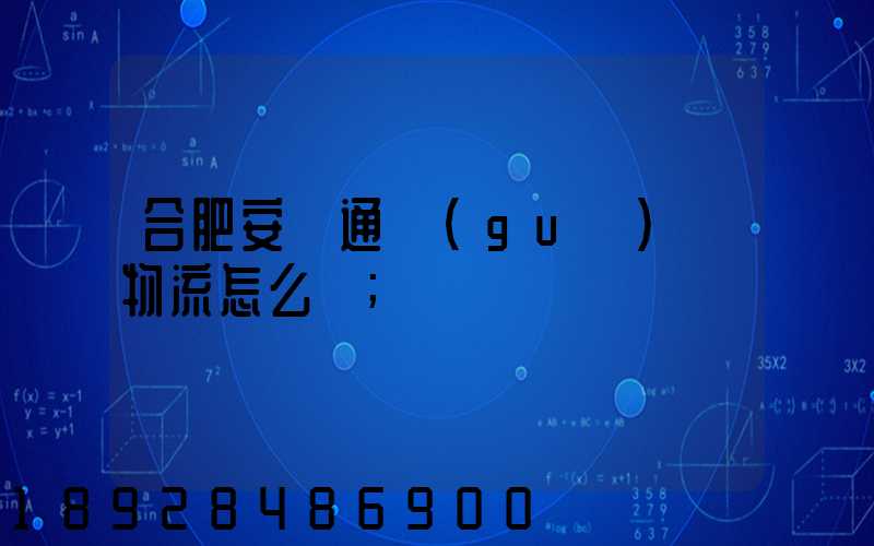 合肥安順通國(guó)際物流怎么樣