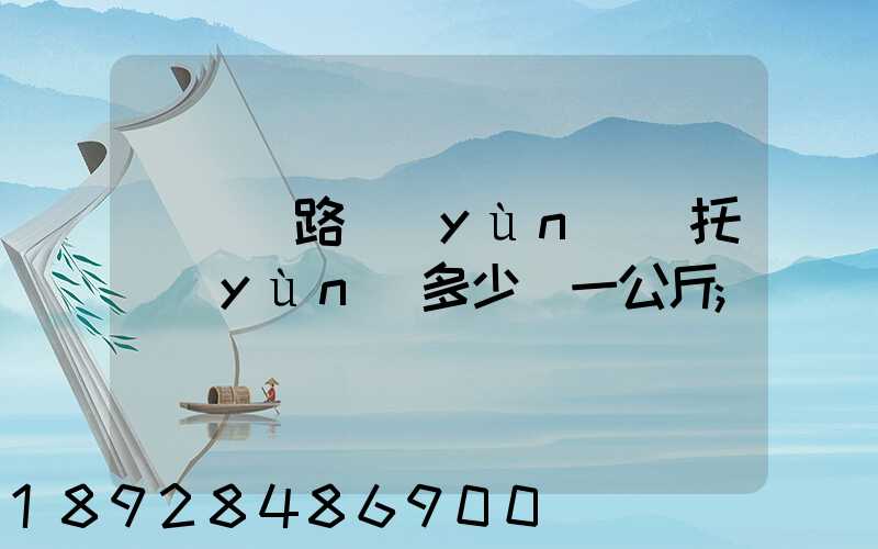 國際鐵路運(yùn)輸托運(yùn)多少錢一公斤