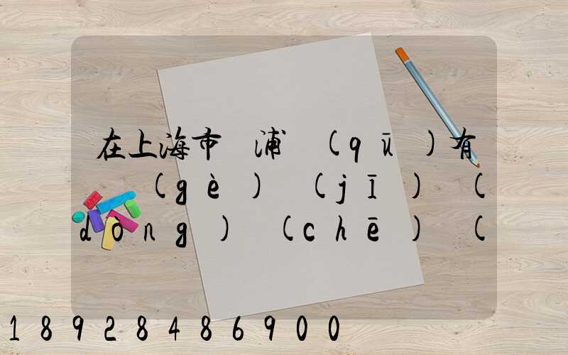 在上海市楊浦區(qū)有幾個(gè)機(jī)動(dòng)車(chē)驗(yàn)車(chē)點(diǎn)