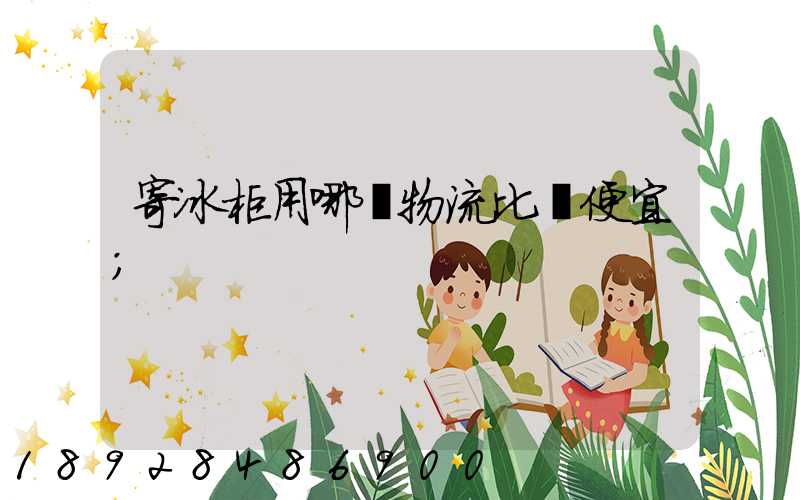 寄冰柜用哪個物流比較便宜