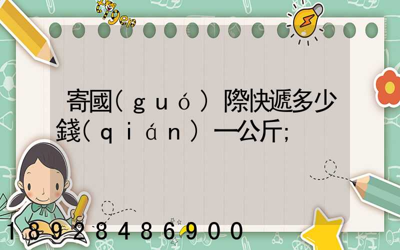 寄國(guó)際快遞多少錢(qián)一公斤