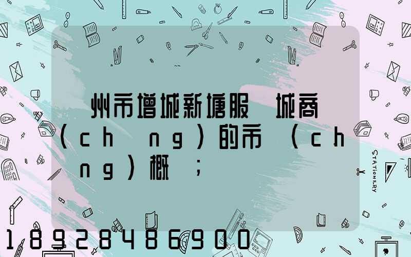 廣州市增城新塘服裝城商場(chǎng)的市場(chǎng)概況