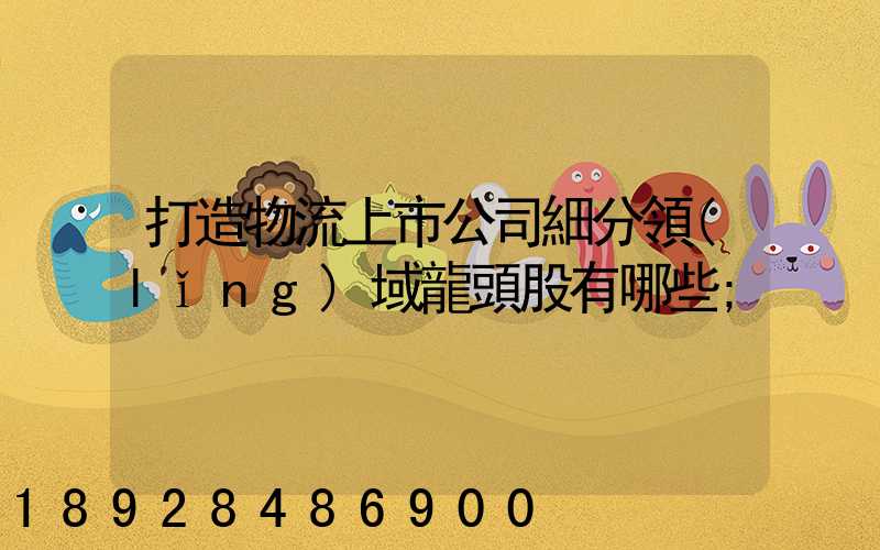 打造物流上市公司細分領(lǐng)域龍頭股有哪些