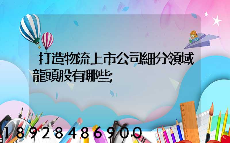 打造物流上市公司細分領域龍頭股有哪些