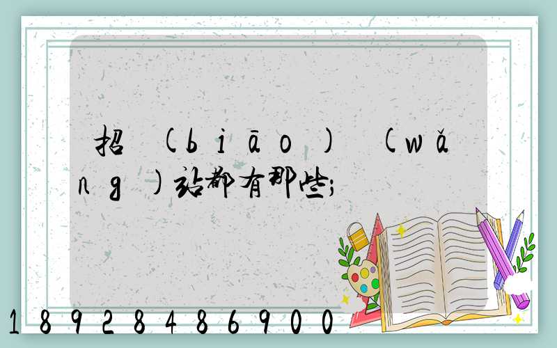 招標(biāo)網(wǎng)站都有那些