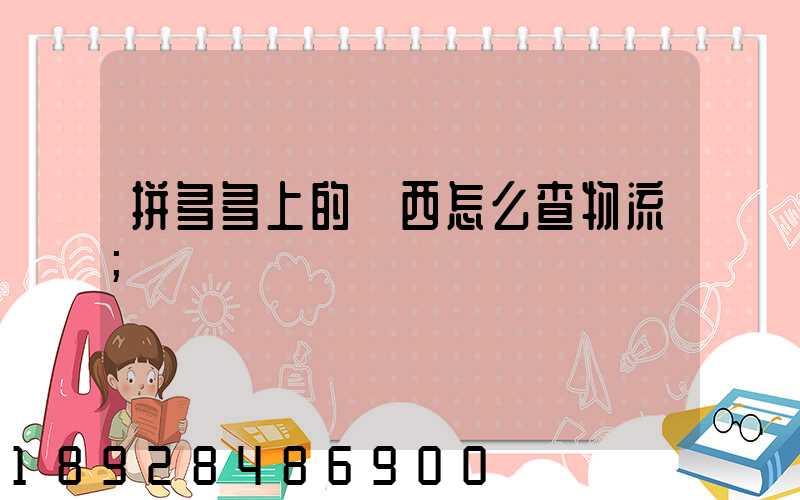 拼多多上的東西怎么查物流
