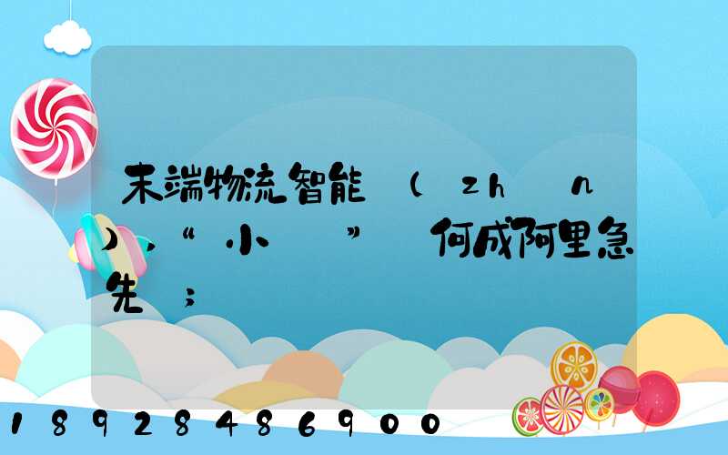 末端物流智能戰(zhàn),“小蠻驢”憑何成阿里急先鋒
