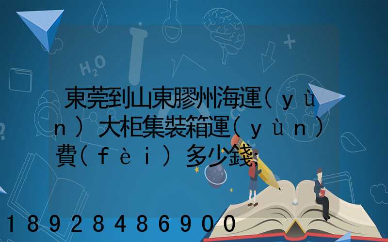 東莞到山東膠州海運(yùn)大柜集裝箱運(yùn)費(fèi)多少錢