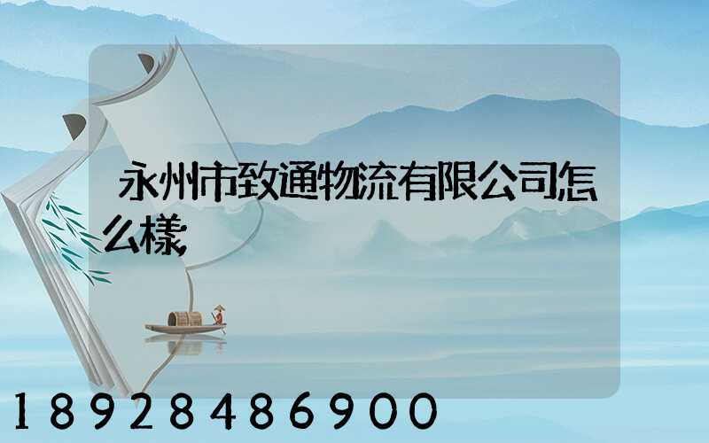 永州市致通物流有限公司怎么樣