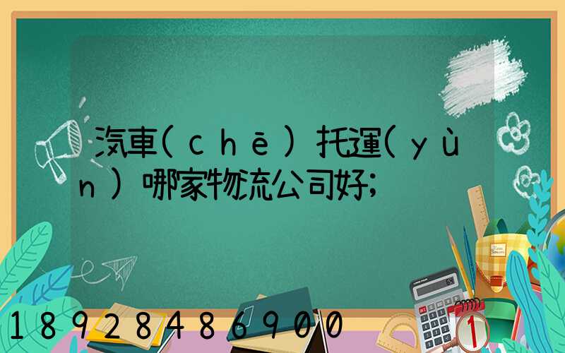 汽車(chē)托運(yùn)哪家物流公司好