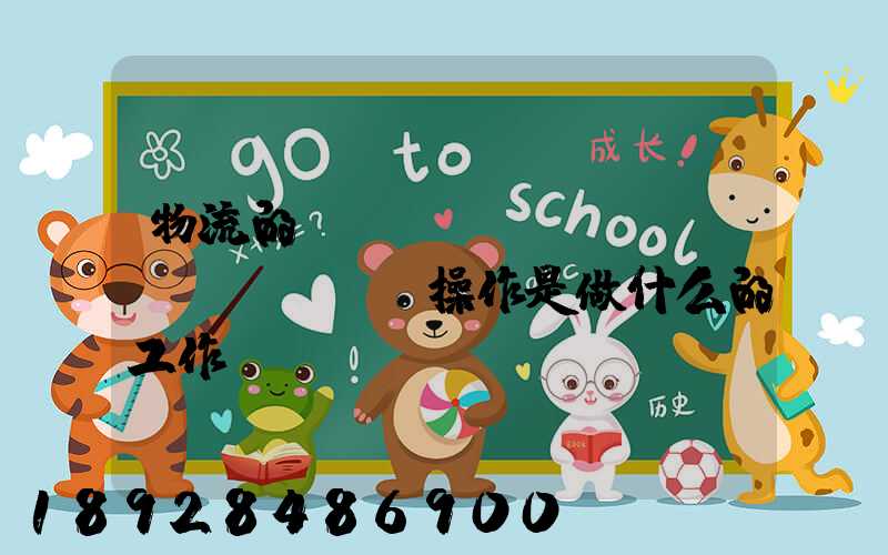 物流的現(xiàn)場(chǎng)操作是做什么的工作細(xì)節(jié)又是怎樣的