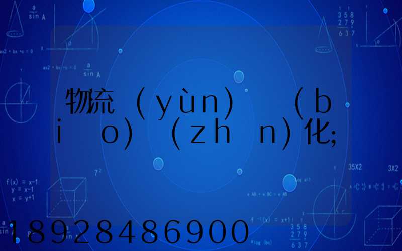 物流運(yùn)輸標(biāo)準(zhǔn)化