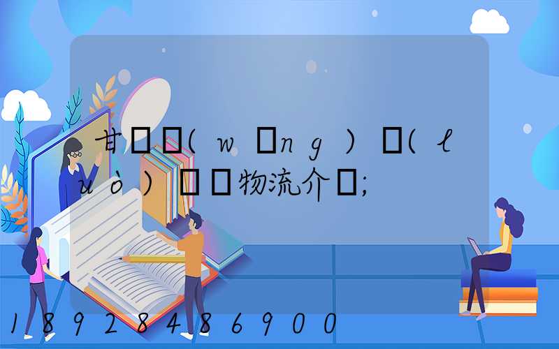 甘肅網(wǎng)絡(luò)運輸物流介紹