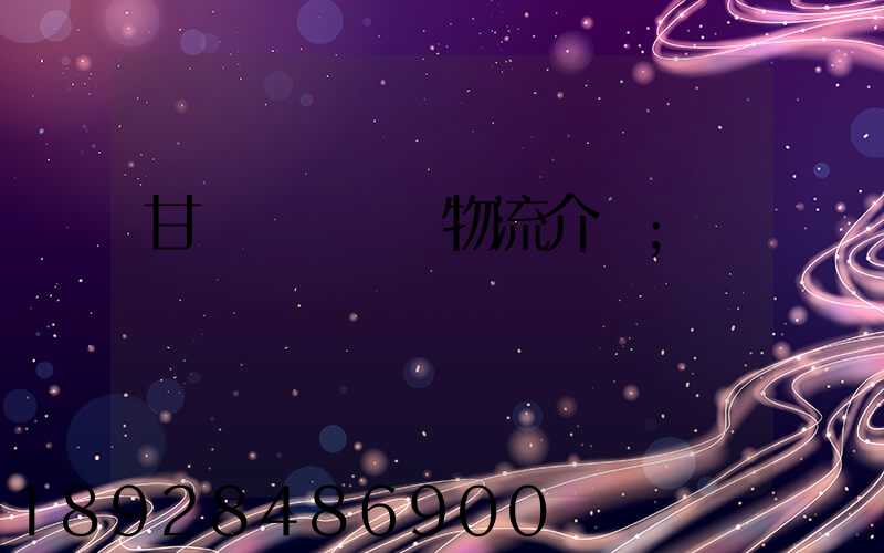 甘肅網絡運輸物流介紹