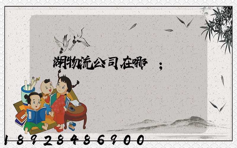 蕪湖物流公司在哪兒