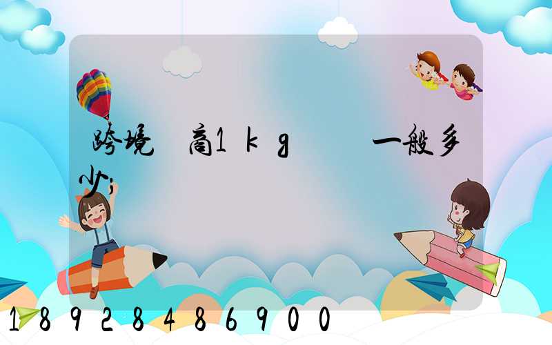 跨境電商1kg運費一般多少