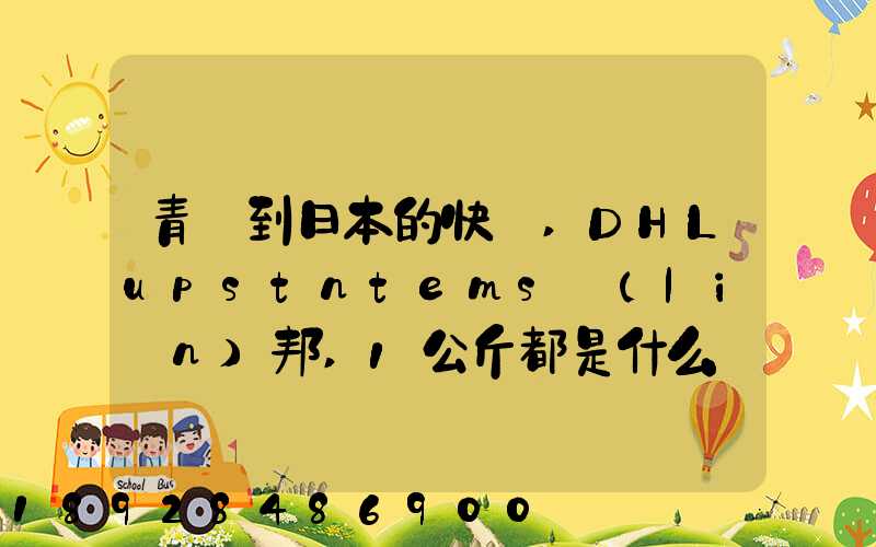 青島到日本的快遞,DHLupstntems聯(lián)邦,1公斤都是什么價格,哪家價格...